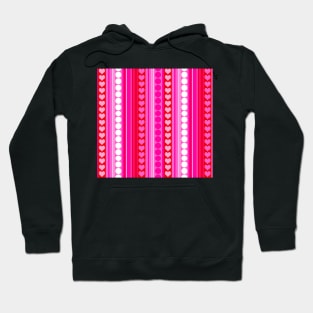 Heart and Circles with Stripes Hoodie